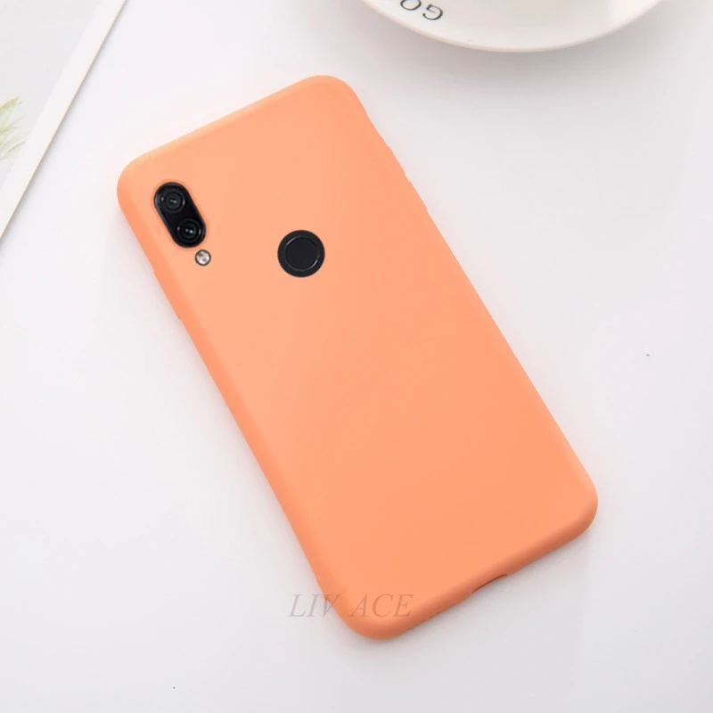 Orange Жидкий силиконовый чехол для телефона huawei honor 10i 8x8 9 10 lite view 10 20 20i play p20 lite pro Мягкая силиконовая задняя крышка - Цвет: Orange