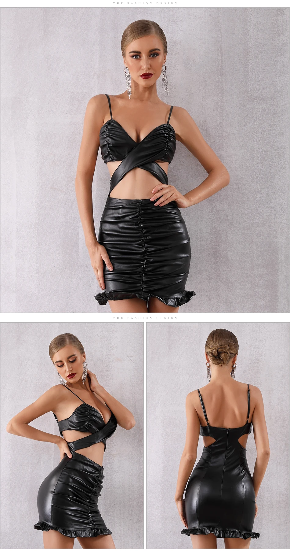 Adyce, женское летнее вечернее платье в стиле знаменитостей, Vestidos Verano,, сексуальное, черное, на бретельках, с вырезами, Клубные платья русалки