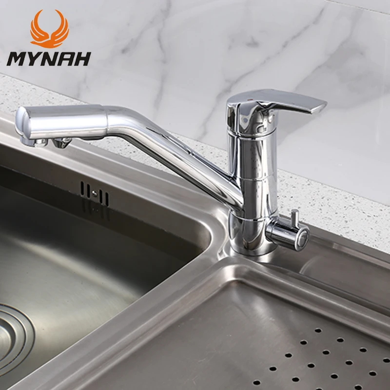 Хромированный смеситель myне с одной ручкой и одним отверстием для кухни