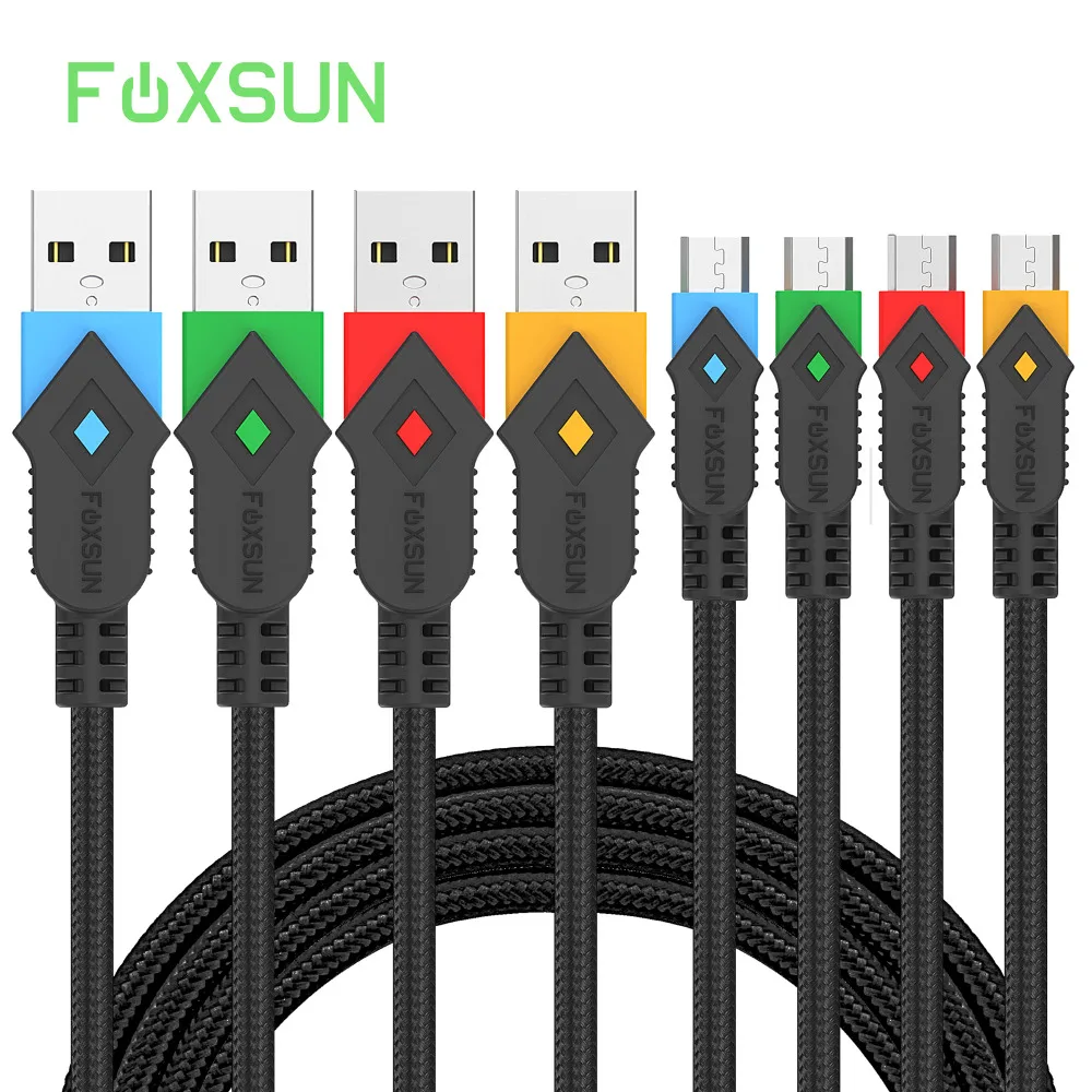 Micro USB Cable Android Charger Nylon Braided Sync and Fast Charging for Samsung Kindle Smartphones Galaxy S7 | Электроника