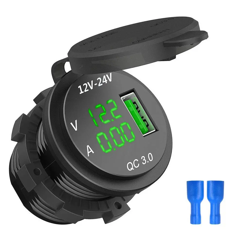 USB зарядное устройство QC 3 0 розетка быстрая зарядка для автомобиля мотоцикла 5 В