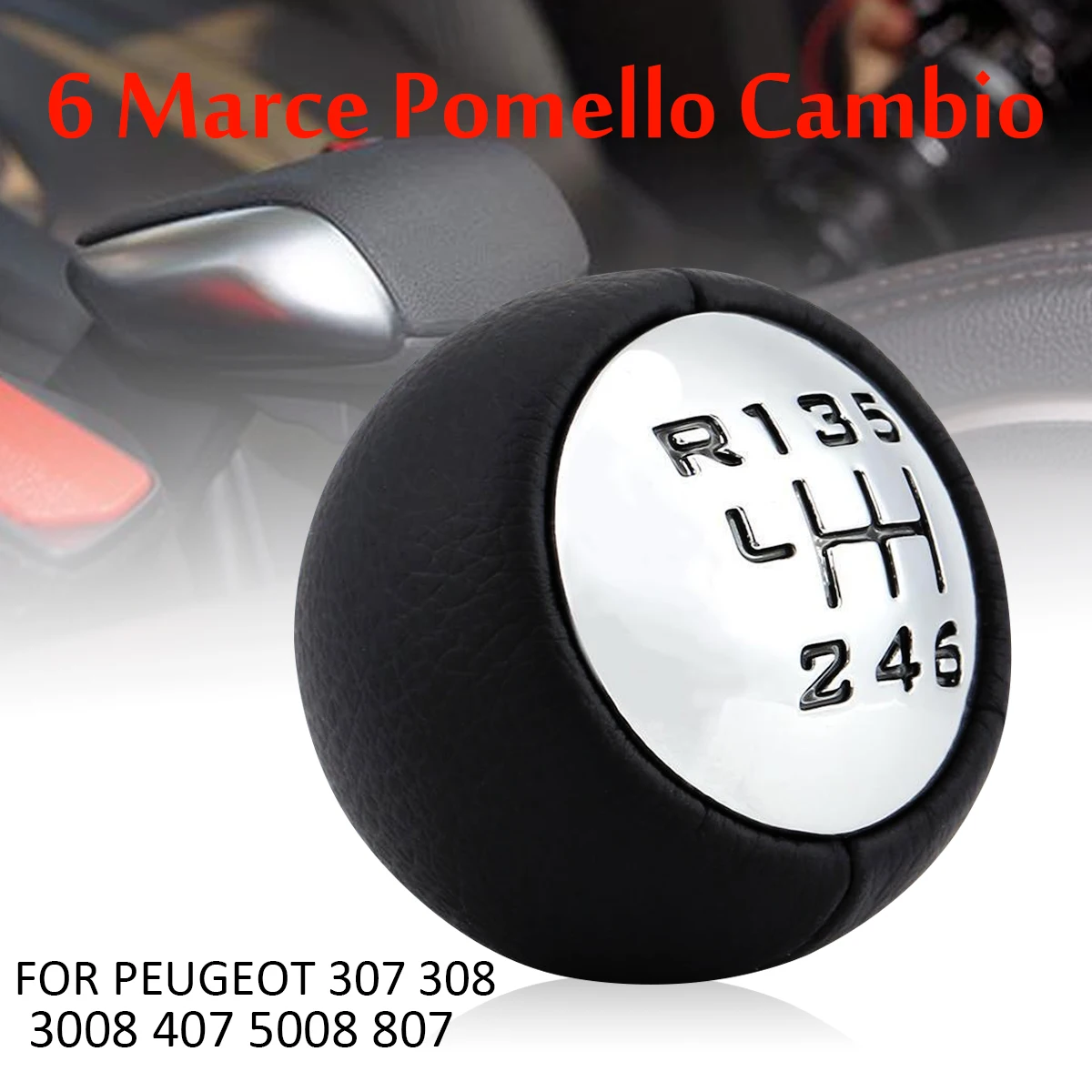 Рукоятка для Peugeot 307 308 3008 407 5008 807 PARTNER B9 TEPEE Citroen C3 C4 C8 Picasso 6 скоростей|stick shift knob|shift