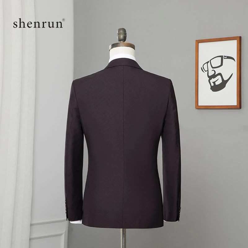 ShenRun (пиджак + брюки) Новинка 2019 мужские деловые облегающие костюмы свадебное