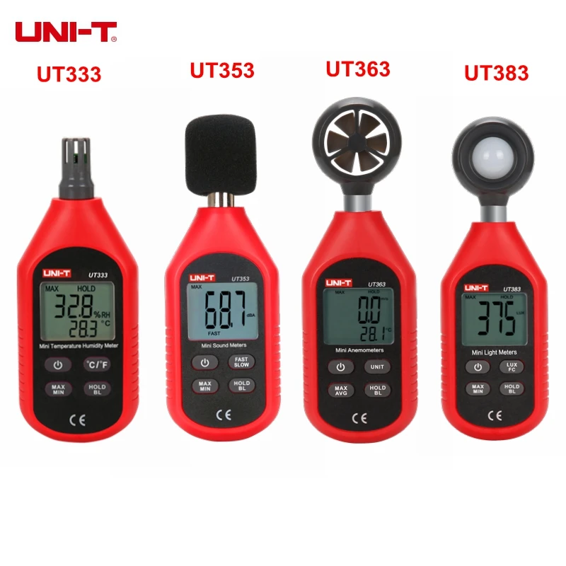 Цифровой термометр UT333 UT353 UT363 UT383 гигрометр анемометр ручной измеритель скорости