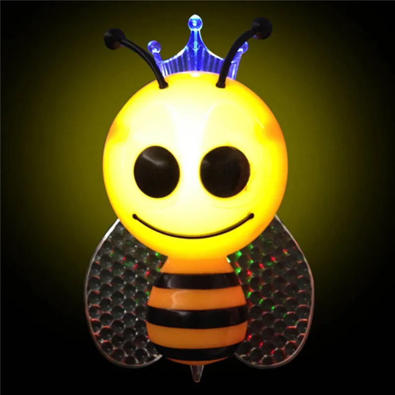 Праздничный светодиодный ночник цветной украшение RGB LED маленькая Пчелка и