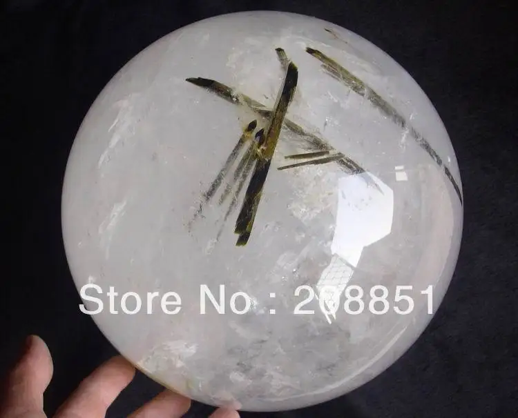 39.7LB HUGE NATURAL GREEN HAIR TOURMALINE INCLUSION CLEAR QUARTZ CRYSTAL SPHERE BALL HEALING Wholesales Price Free Shipping | Дом и сад