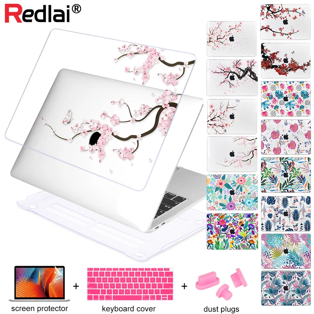 Для Apple MacBook Pro 13 15 дюймов Чехол A1989 A1990 2018 Air A1932 A1466 чехол для ноутбука с цветочным