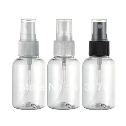 50ML PET spray bottles, Empty clear atomizer bottle, Cosmetic Packing container Free shipping