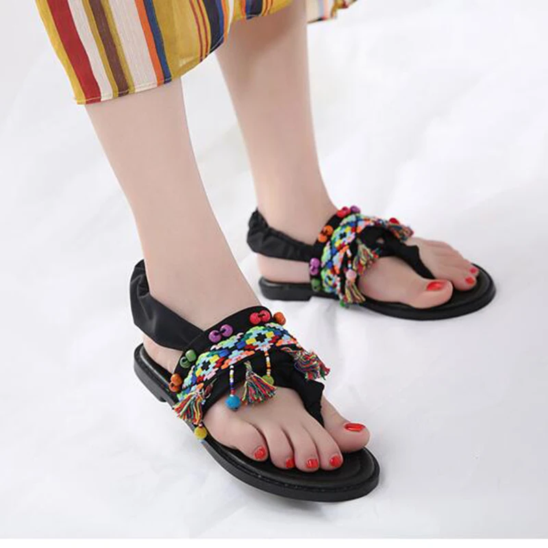 2018 Высококачественная Летняя обувь сандалии женская на плоской подошве с