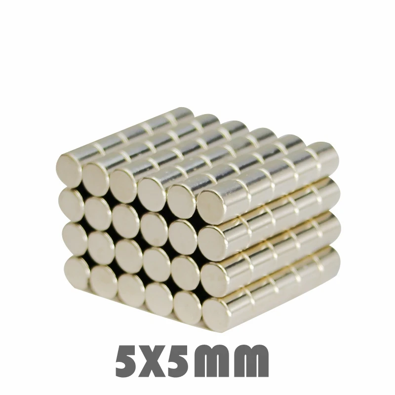 50/100/200 шт 5x5 мм Неодимовый Магнит Сильные круглые магниты N35 диск 5*5 поисковый