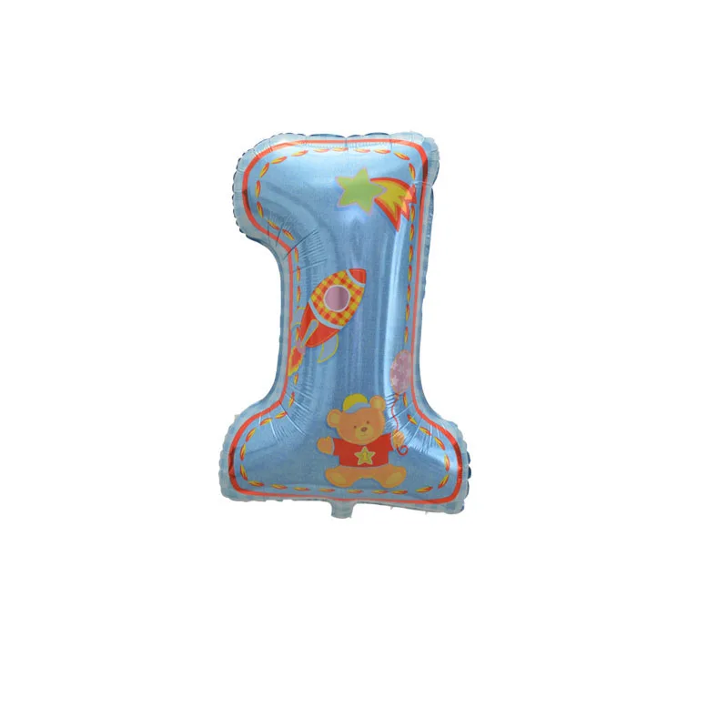 719 1 шт Горячее предложение продаж Babyshower для мальчиков и девочек 1 лет шары для дня рождения Творческий мультфильм печати алюминиевые шары для игрушечный воздушный шар - Цвет: 719