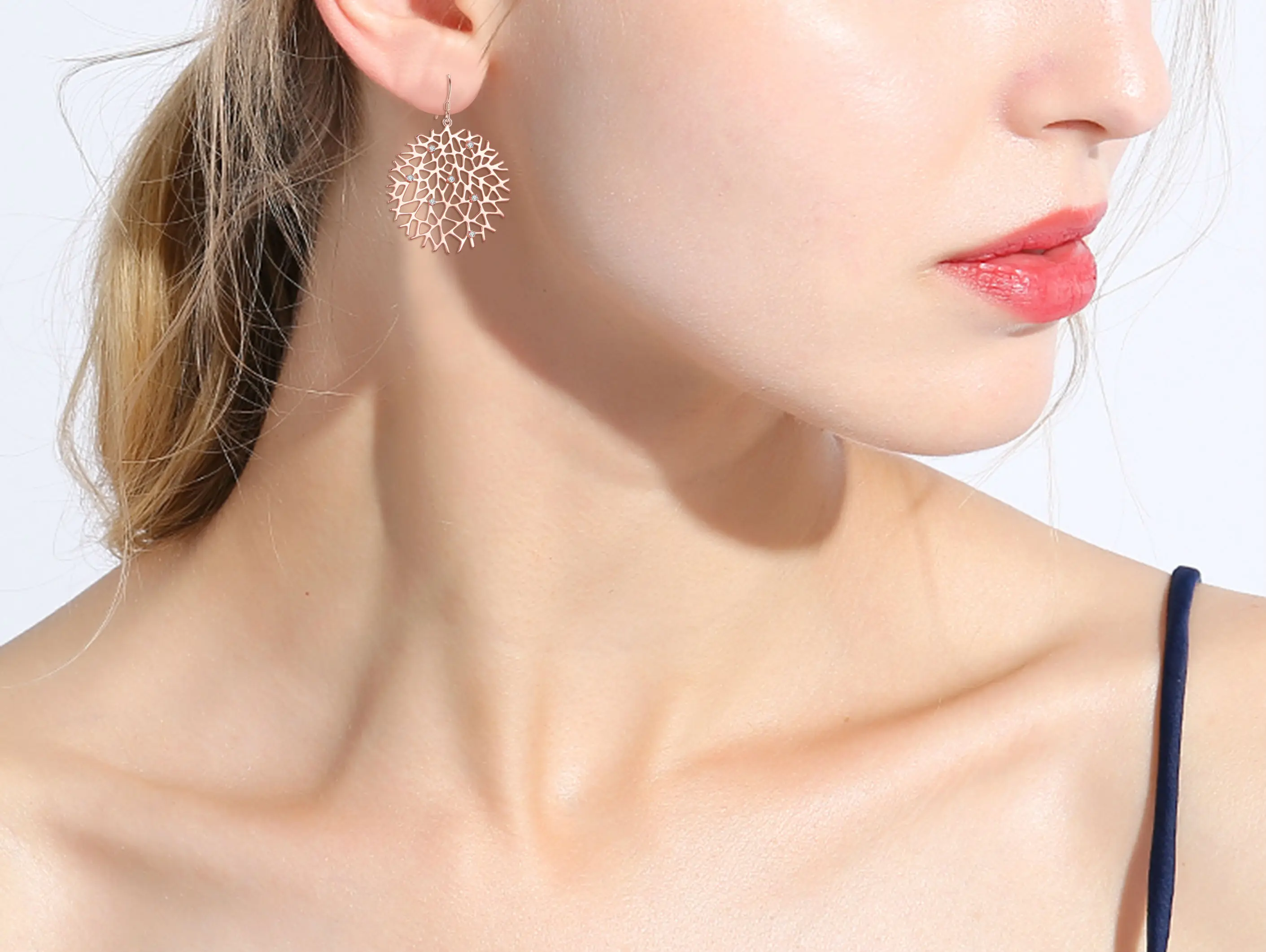 Tuliper Big Dangling Earrings 925 Sterling Silver Women's Cubic Zircon Hook Long Bridal Wedding Party Jewelry | Украшения и