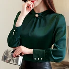 Модная женская одежда 2021 со стоячим воротником Женская офисная блузка размера плюс шифоновая блузка для женщин рубашки для мальчиков с Wpmens топы и блузки B139