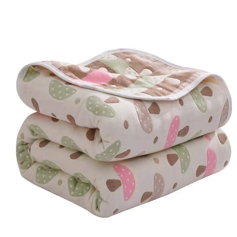 

Baby Soft Warm Cover Blankets Autumn Children Bed Cover Quilt 6 Layers Muslin Cotton Gauze Dinosaur Children Blanket Bath Towel