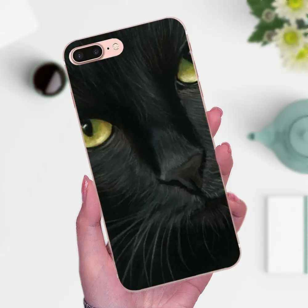 Черный кот животное Diy Красочные Для Huawei P7 Honor 4C 5A 5C 5X 6 6C 6A 6X 7 7X 8 9 V8 V10 Y3II Y5II Y6II G8 Play Lite