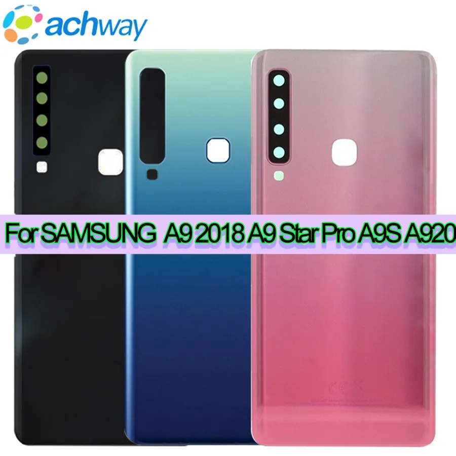 6 3 &quotдля SAMSUNG Galaxy A9 2018 A920 задняя Батарея крышка Дверь Стекло Корпус чехол для Star Pro