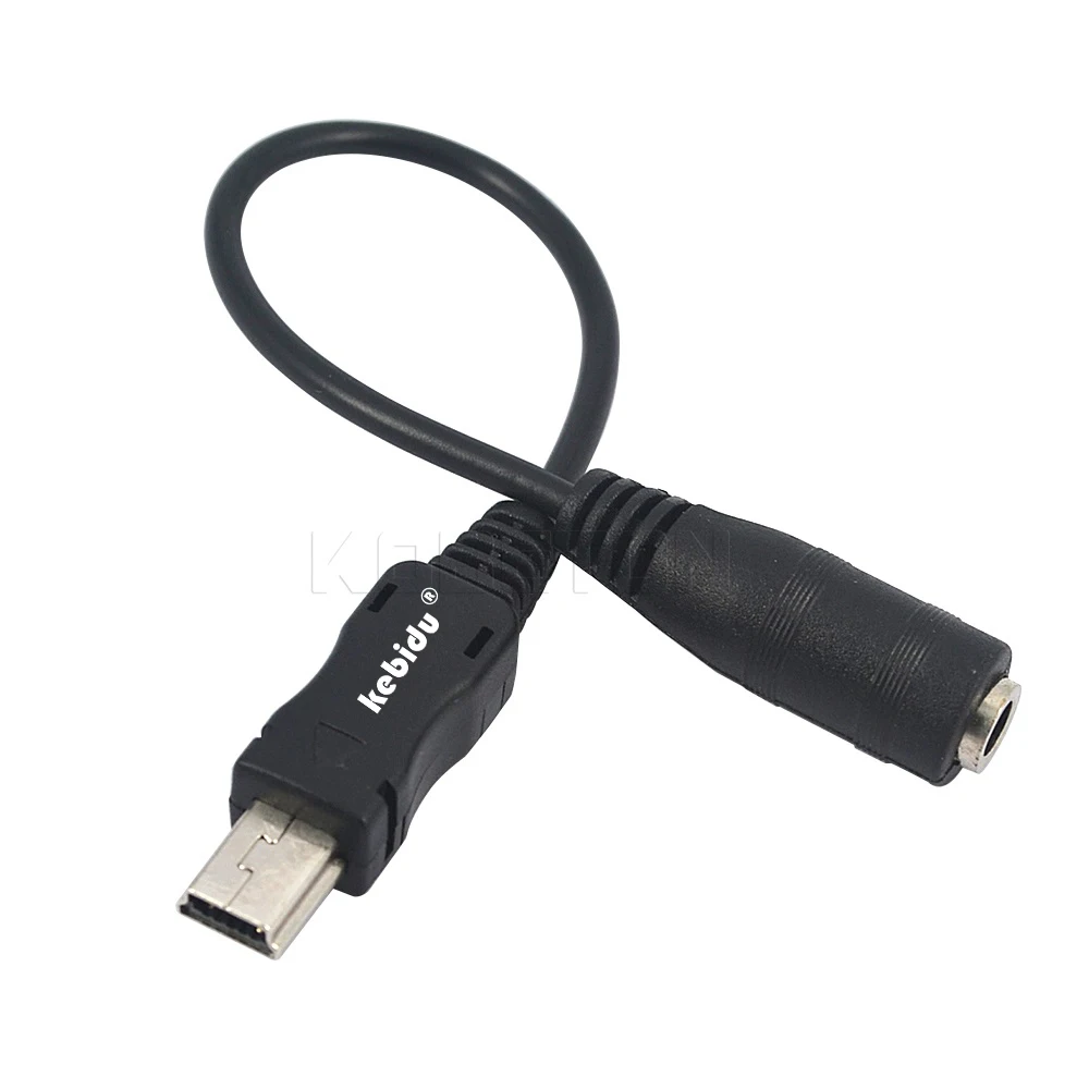 Kebidu Новый мини-USB штекер на гнездо 3 5 мм аудиокабель шнур для активного зажима
