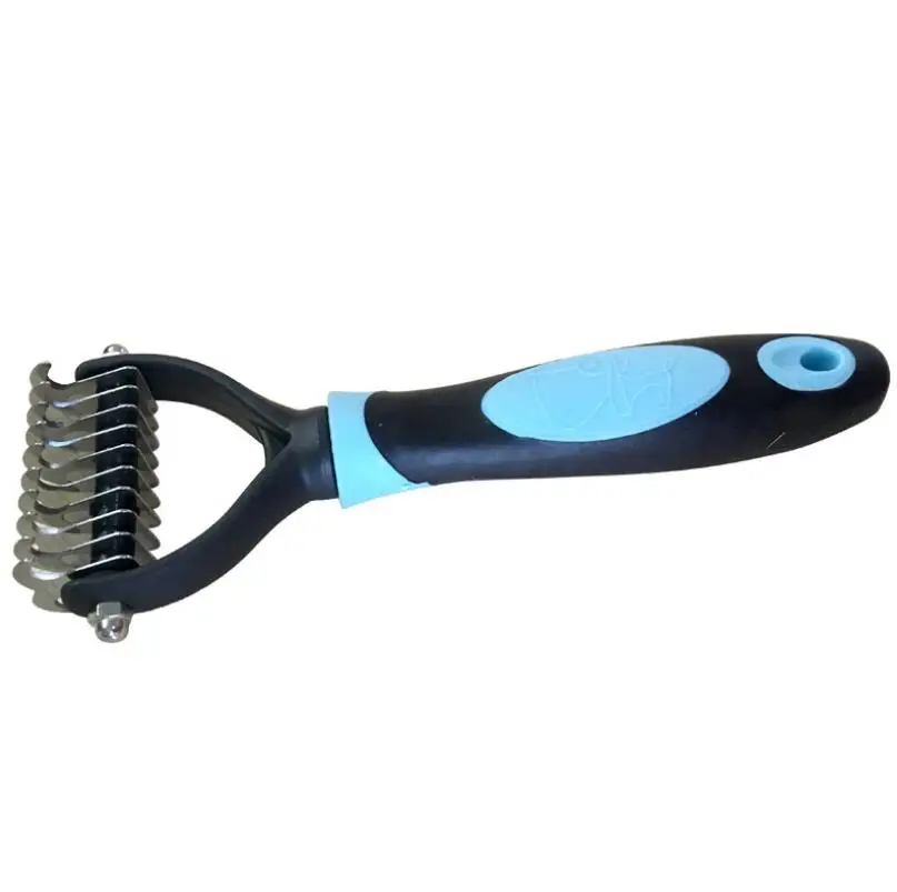 Расческа LISM из нержавеющей стали для домашних животных двусторонняя щетка