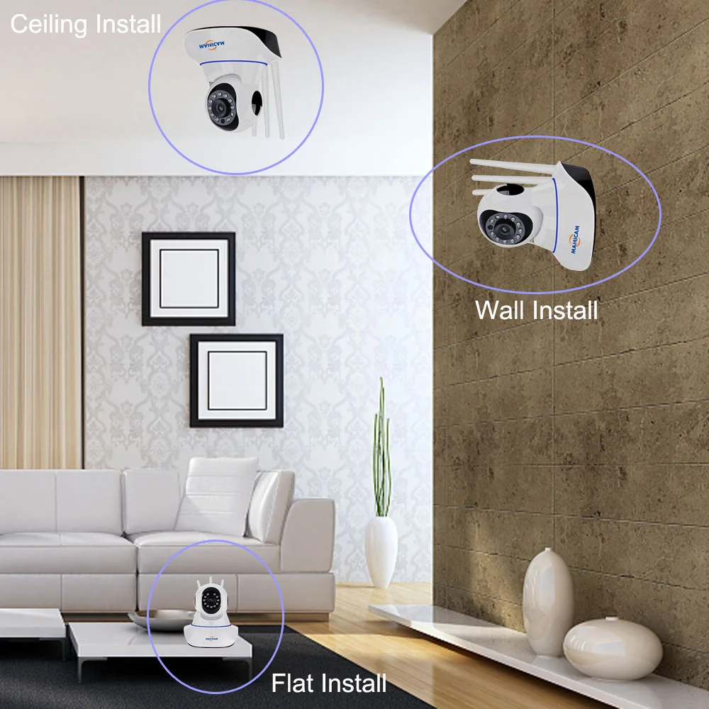 2MP wifi IP камера 1080P wifi беспроводные камеры наблюдения P2P безопасности CCTV сети PTZ Cam 3 антенны детский монитор