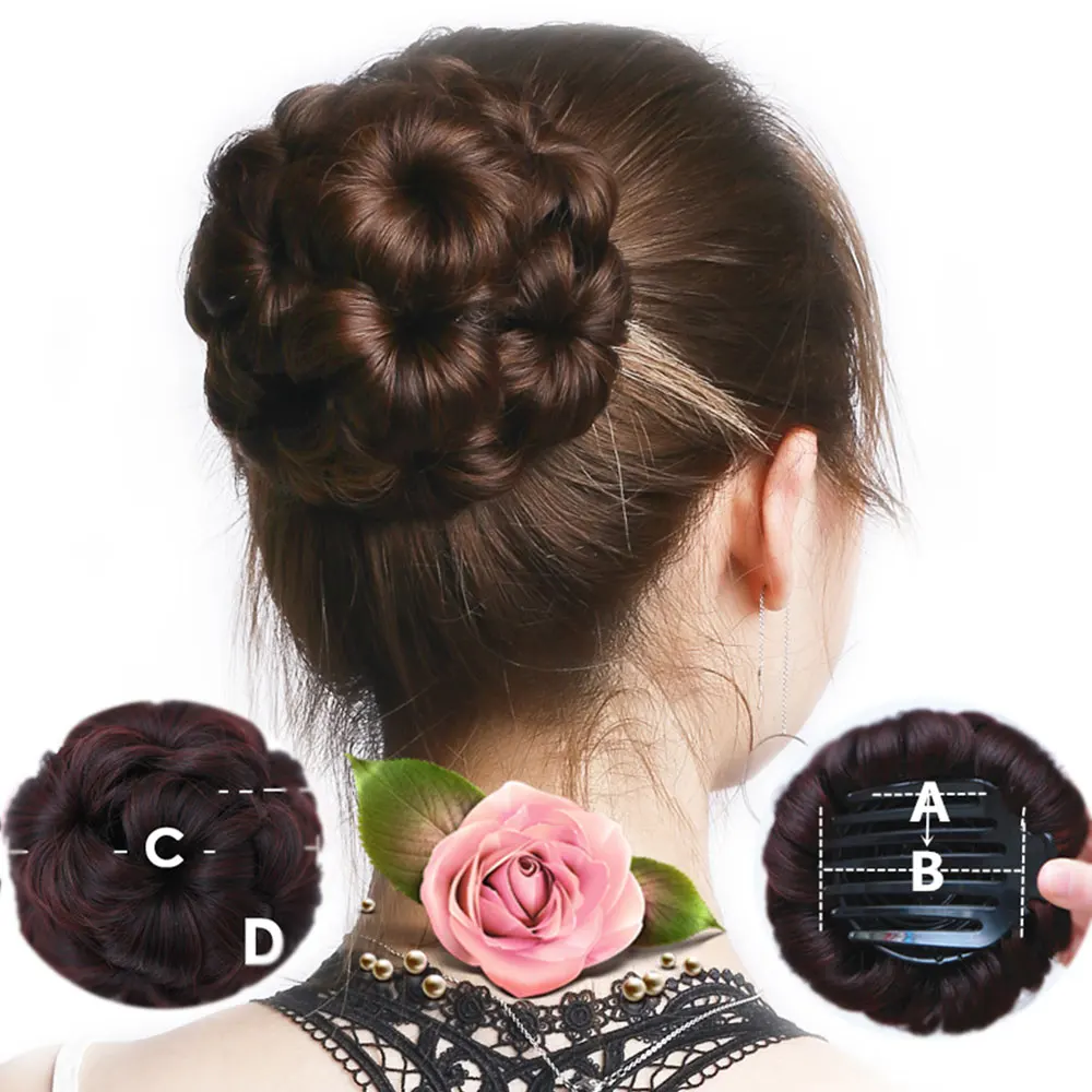 DIFEI Для женщин Chignon волос Bun пончик клип в шиньон расширения