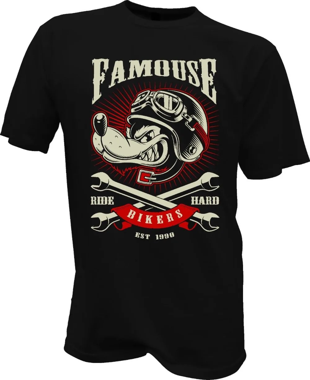 Мотоциклетная футболка с тату принтом Череп рокабилли Тотенкопф из США V8