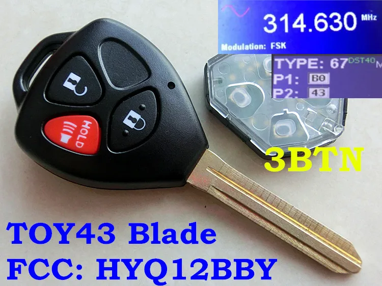 Новый необработанный дистанционный ключ RMLKS HYQ12BBY 3 4 кнопки 314 МГц 4D67 чип подходит