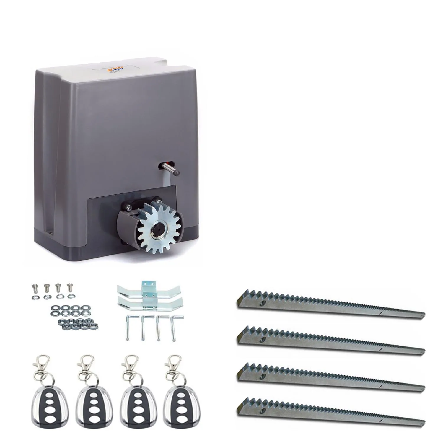 Kit 2 AC220V водонепроницаемый 800 кг автоматический Электрический раздвижные ворота открывалка мотор операторы драйвер наборы с 4 м металлические стеллажи для домашней безопасности - Цвет: Kit 2