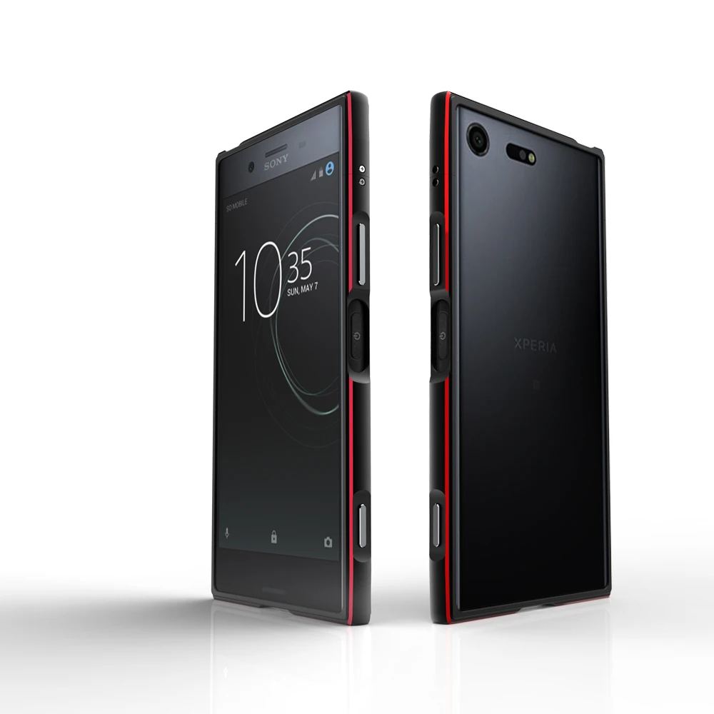 Чехол для Sony Xperia XZ1 5 2 дюйма алюминиевый металлический бампер двухцветная тонкая