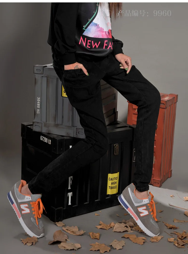 Лидер продаж 2015 винтажные рваные джинсовые брюки-султанки из потертого