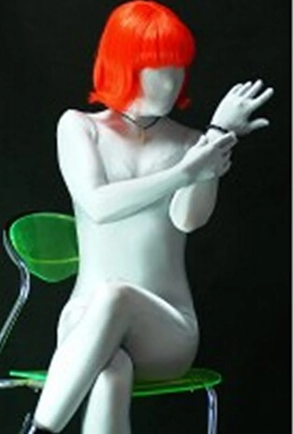 

(FZS059) Fetish Zentai Suit Female Lycra Spandex Costumes Shiny Silver Tights