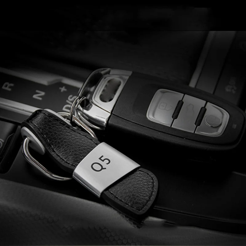 Брелок эмблема Q5 из натуральной кожи брелок для автомобильных ключей Audi SQ5 Quattro