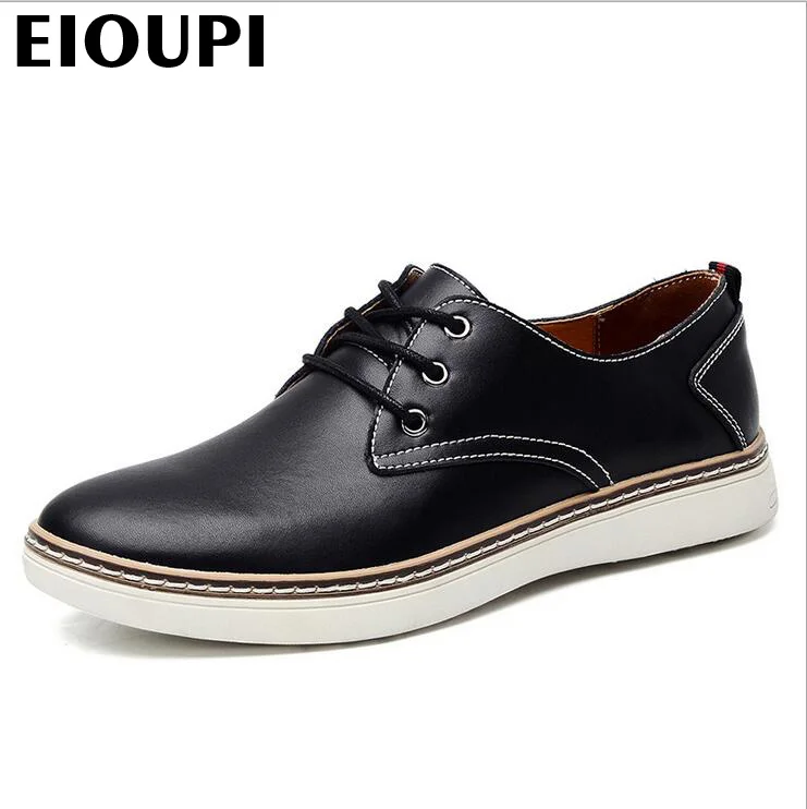 

EIOUPI Высококачественная новая дизайнерская мужская модная деловая повседневная обувь из натуральной коровьей кожи дышащая мужская обувь ...