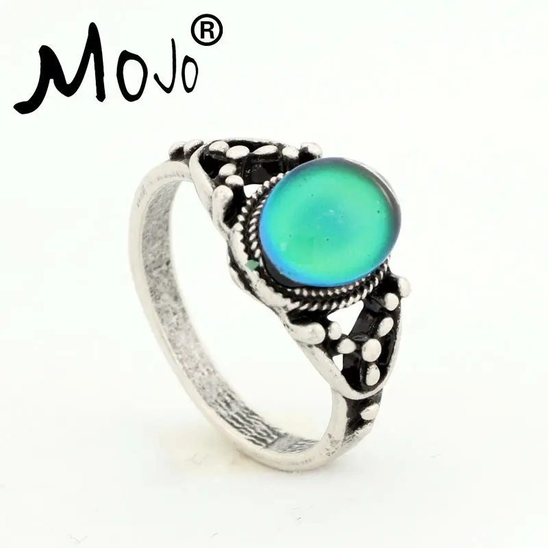 2 шт винтажный набор колец на пальцах кольцо настроения меняющее цвет