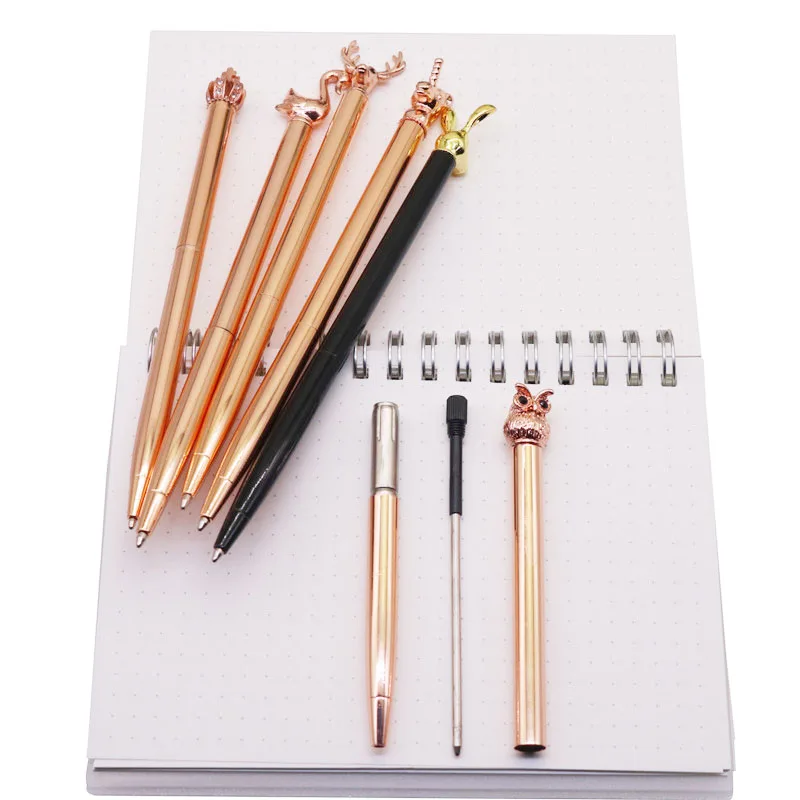 

1 Pcs Classic Gift Metal rotating ballpoint pen Business Advertising HotelPromotion pen For Student Office School stationery