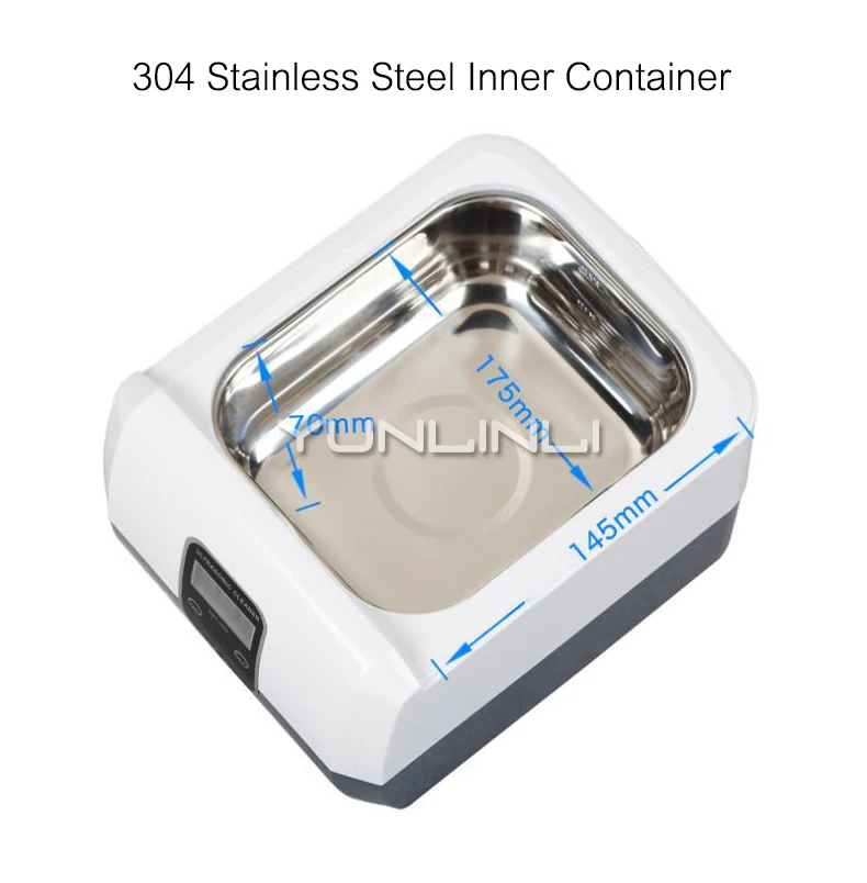1300ML Ultrasonic Cleaning Machine Household Glasses Jewelry False Teeth Mini Cleaner Wave Bath VGT-1200 | Бытовая техника
