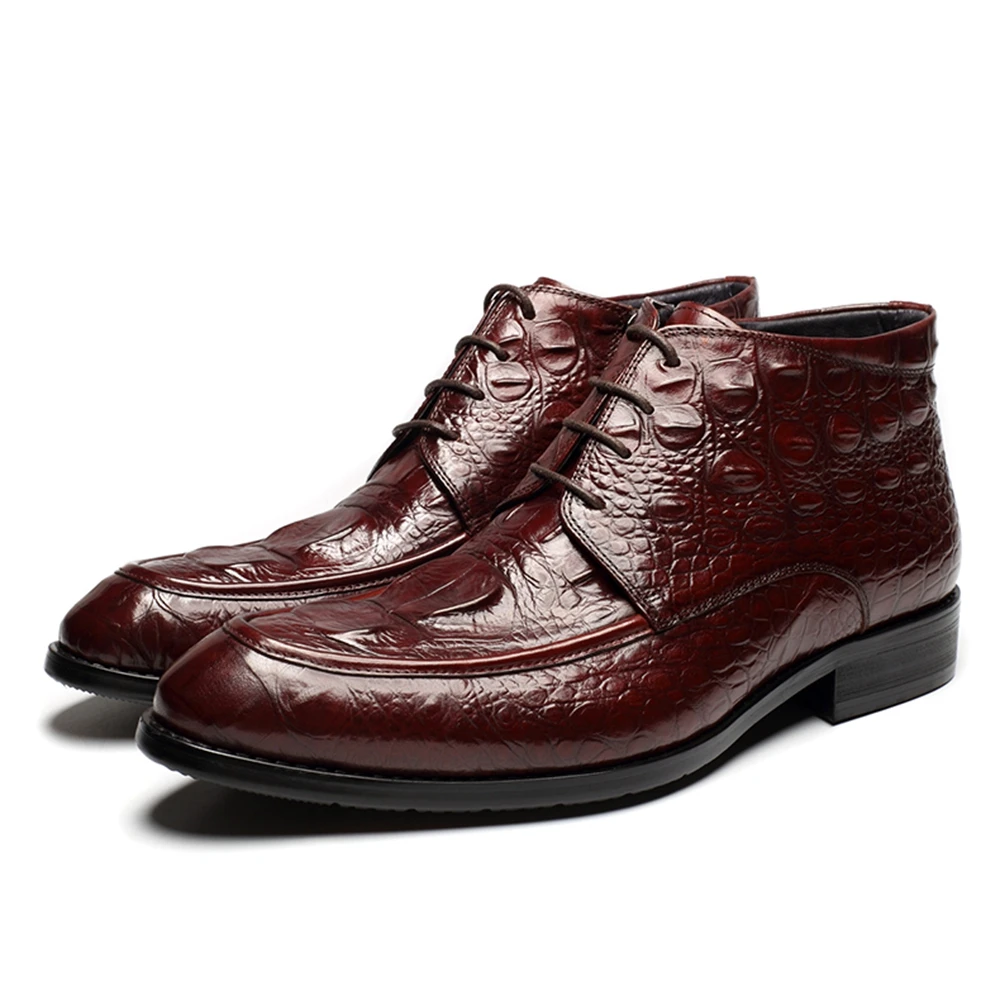 2019 новые мужские ботильоны высокого качества из натуральной коровьей кожи