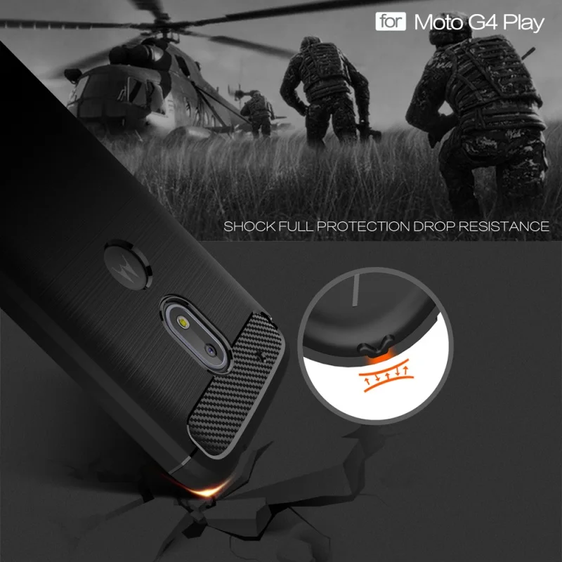 Sell Case for Motorola Moto G4 Play Mobile Phone Bag Carbon Fibre Brushed TPU Smart Cases G 4 Cover Shell | Мобильные телефоны и