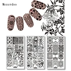 Наклейки для ногтей с изображением цветов мандалы, маникюрный шаблон