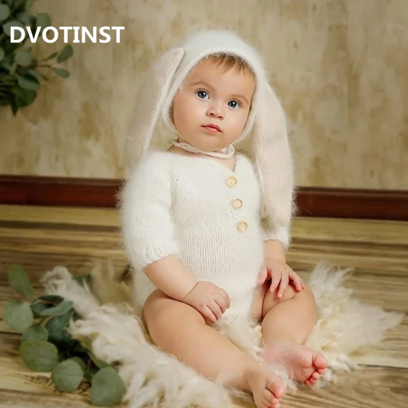 Цвет: желтый Dvotinst новорожденный реквизит для фотосессии для ребенка, вязаная крючком мягкая одежда, комбинезоны, аксессуары для фотосессии в студии - Цвет: Цвет: желтый