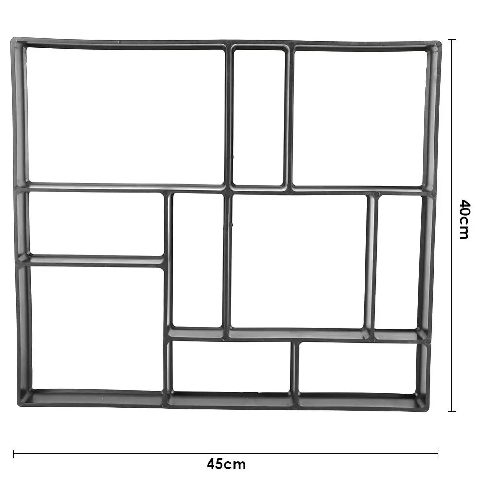 i 400x450mm Сад тротуар плесень сад ходить тротуар бетон Плесень DIY вручную мощения цемента кирпич камень дорога бетонные формы - Цвет: i 400x450mm