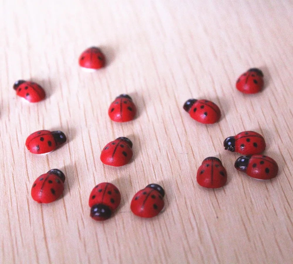Дети Божья коровка день рождения приглашение карточный стол Декор 50 штук 7*11 мм