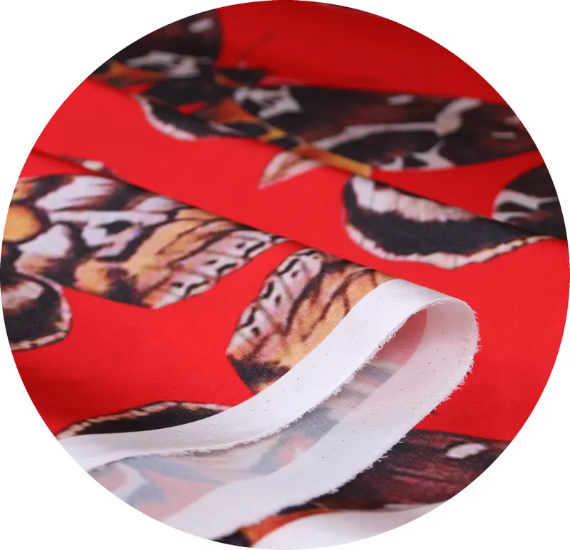 

145cm Butterfly Printed Clothing Fabric Fashion Week Catwalk Fashion Handmade Diy Dress Shirt Fabrics Wholesale Cloth Meter
