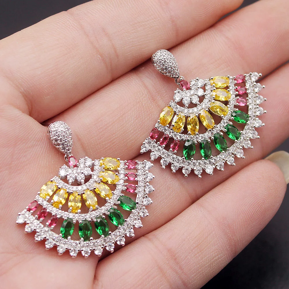 Женские серьги гвоздики из серебра 3/8 пробы с камнем талисманом|stud earrings sterling