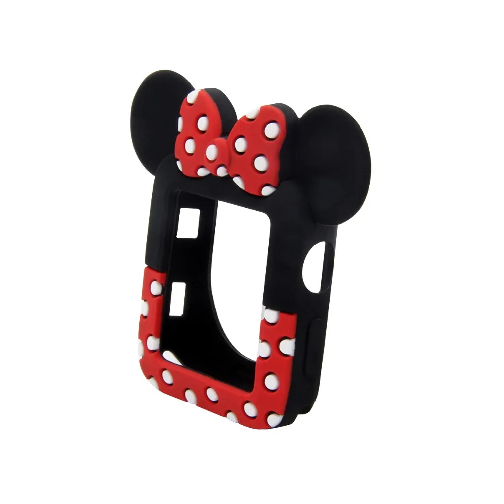 Часы с рисунком Minnie на циферблате Ремешки для наручных часов Силиконовый мягкий