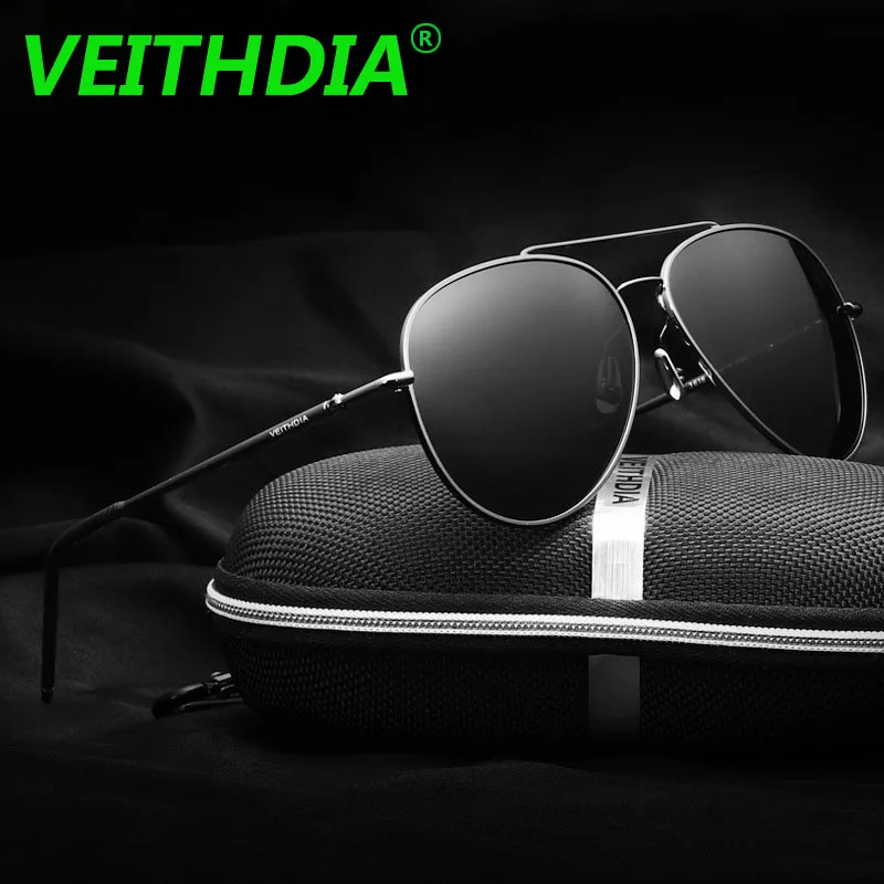 Солнцезащитные очки VEITHDIA из алюминиево-магниевого сплава поляризационные