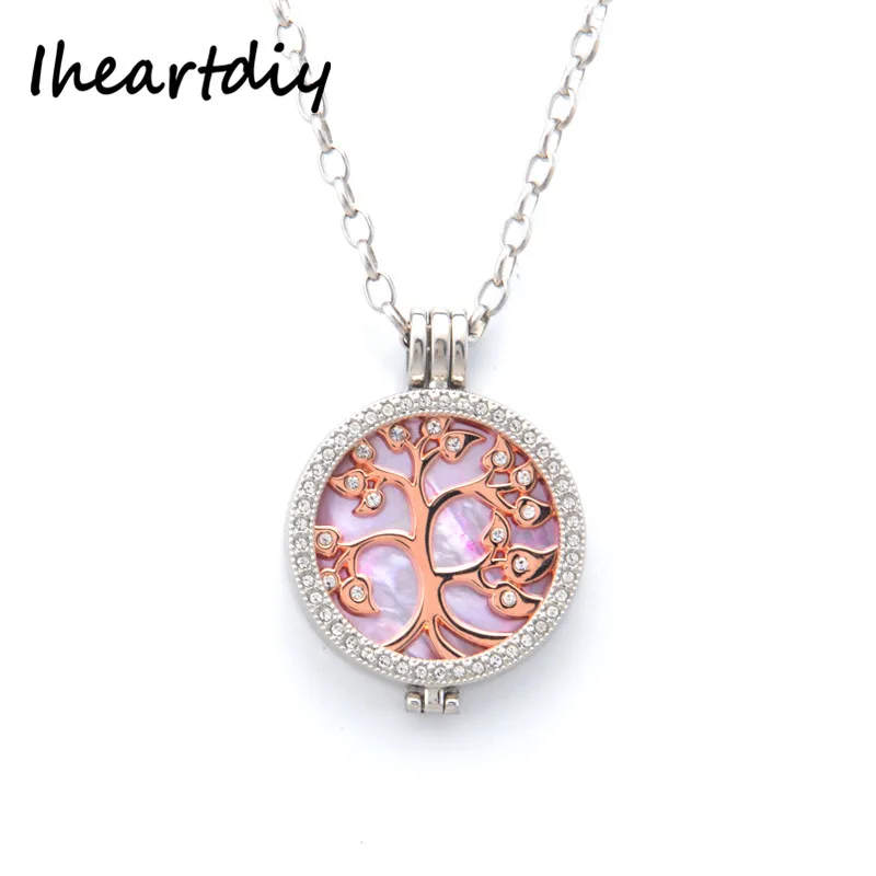 Ожерелье с подвеской в виде дерева жизни кристаллами цепочка из звеньев 35 мм