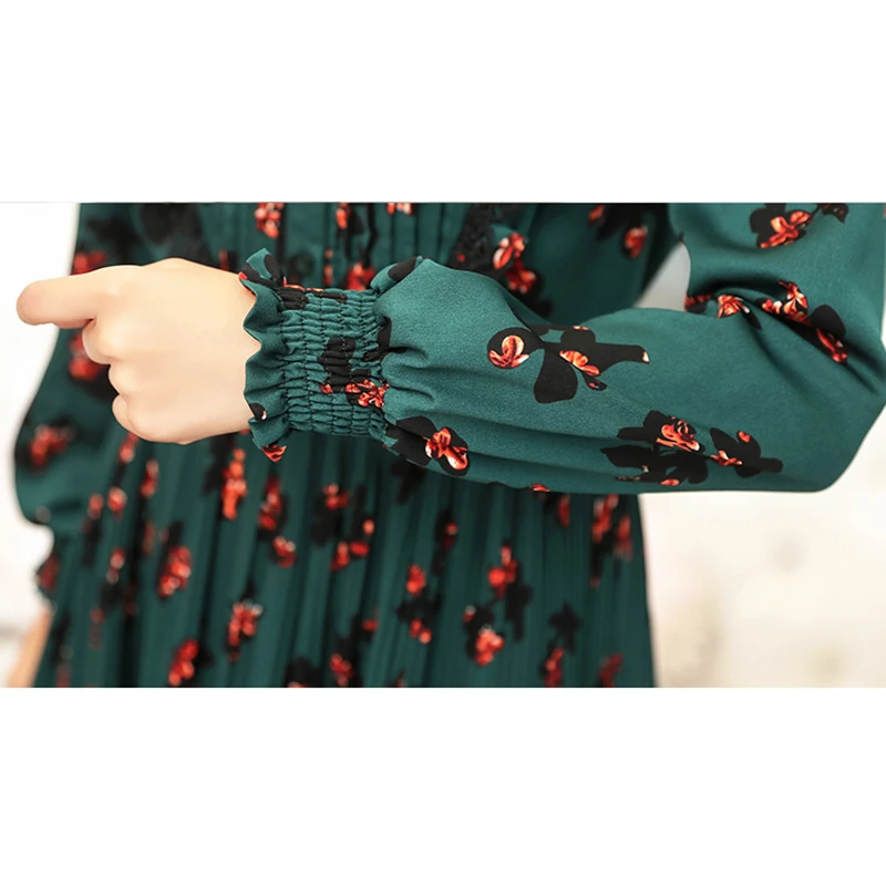 Женское осеннее платье-двойка с фальш-вставкой платье средней длины модным