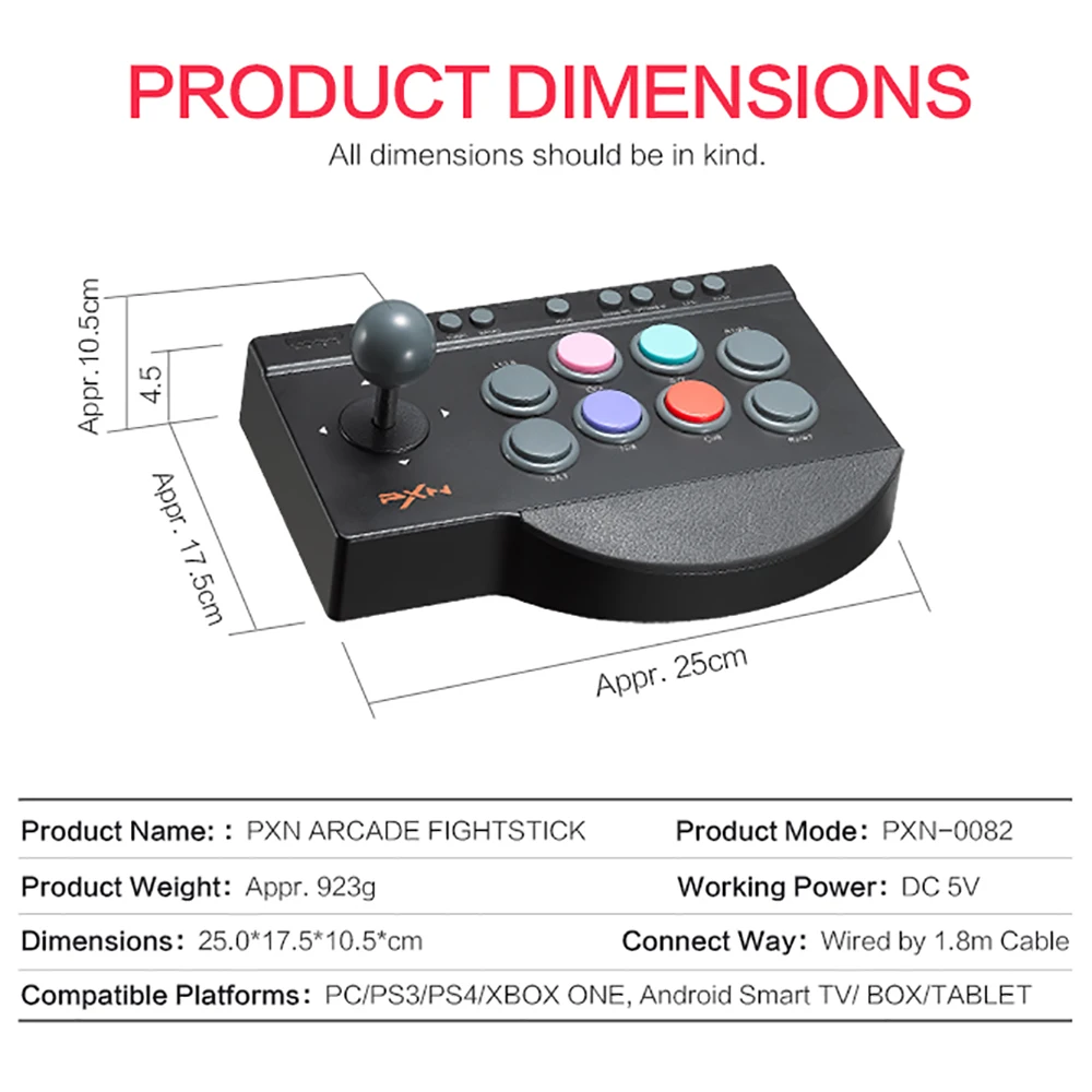 Pxn-0082 Аркада fightstick игры джойстиком игрового Пульты ДУ для игровых приставок игра
