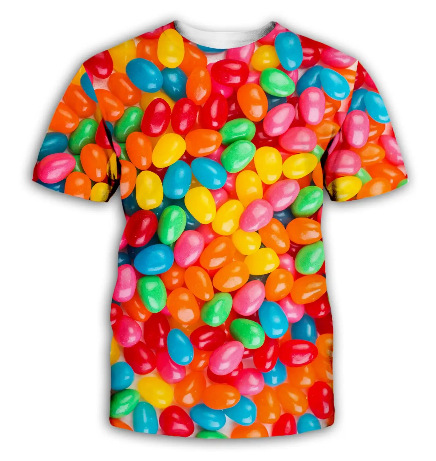 

Candy 3D Men Women Short Sleeve Printed T-Shirt Colorful Candy Couple's Clothes Best Selling unisex Tee Colorful Lollipop CA004
