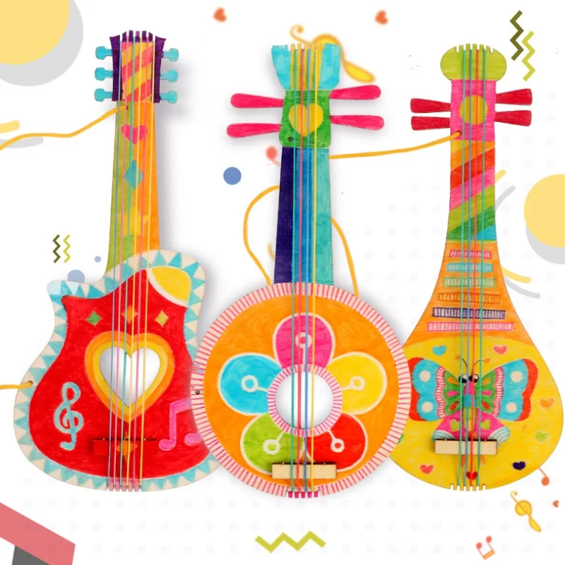 DIY детские мини гитарные игрушки ручной работы для детей Gitaar Детские укулеле